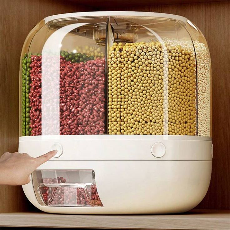 Zylova™ 6-Compartment Rotating Grain & Cereal Dispenser