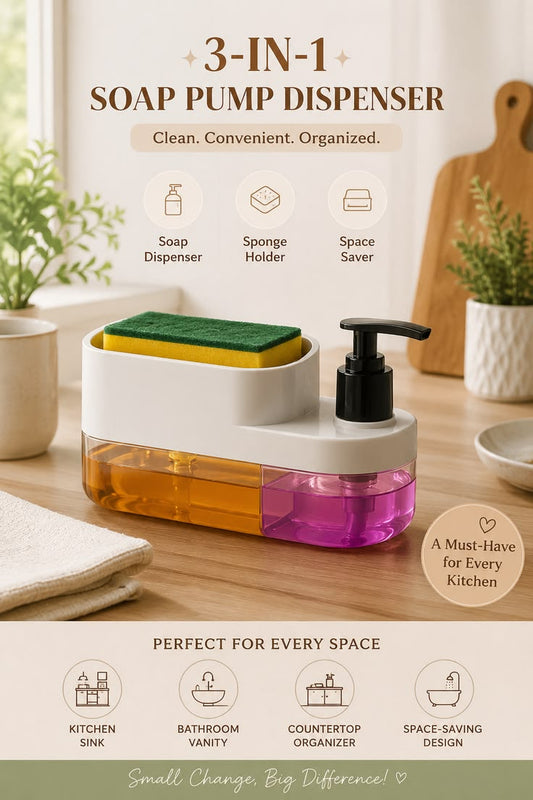 Zylova™ 3-in-1 Smart Soap Dispenser & Sponge Holder