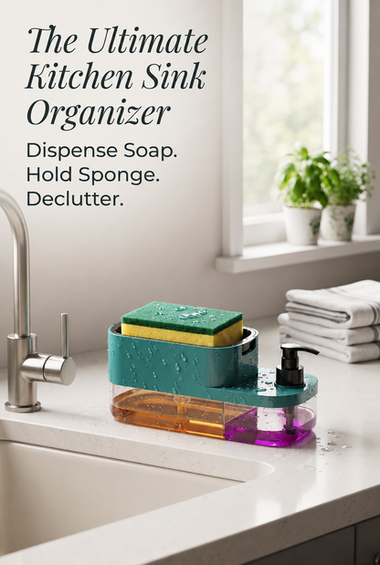 Zylova™ 3-in-1 Smart Soap Dispenser & Sponge Holder