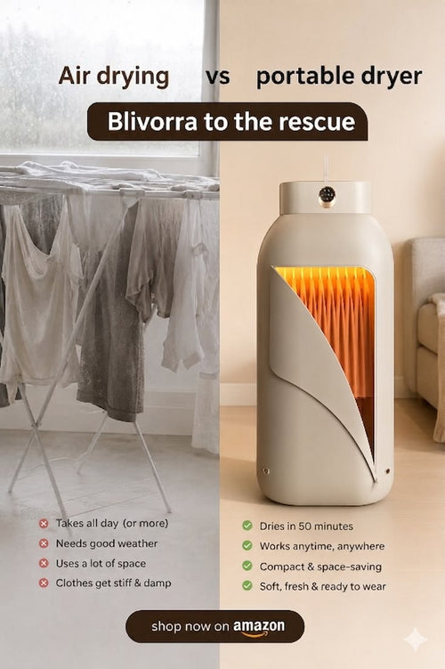 Zylova™ Smart Portable Clothes Dryer – Foldable Electric Drying Closet