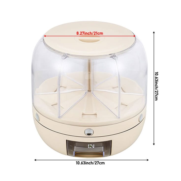 Zylova™ 6-Compartment Rotating Grain & Cereal Dispenser