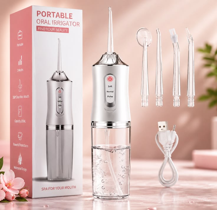 🦷 Zylova™ Rechargeable Water Dental Flosser