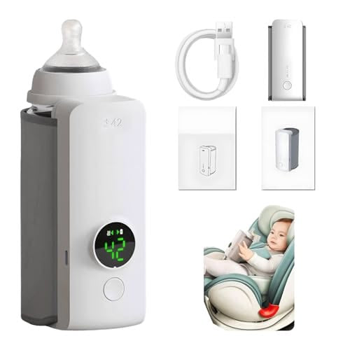 Zylova™ Portable Baby Bottle Warmer – Rechargeable Smart Milk Heater