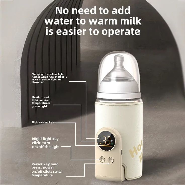 Zylova™ Portable Baby Bottle Warmer – Rechargeable Smart Milk Heater
